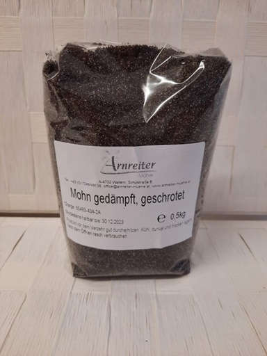 Mohn gedämpft, geschrotet 500 g